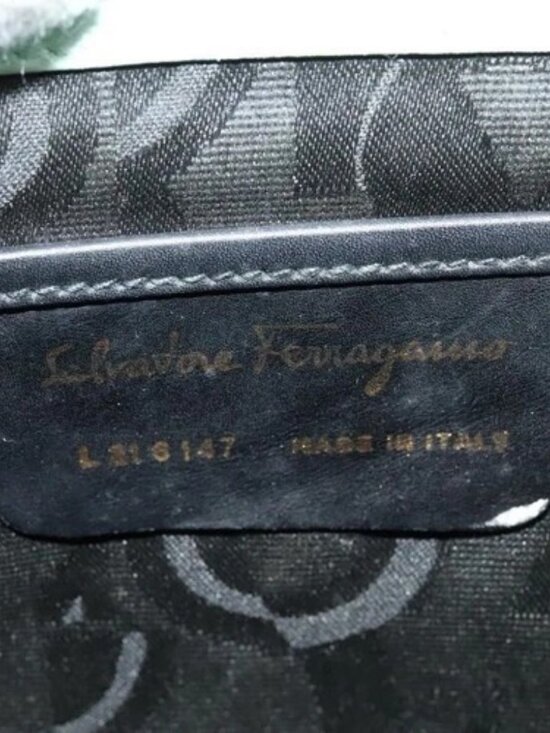 Salvatore Ferragamo Backpack Suede Peppermint Gold Auth 115402 main image 4